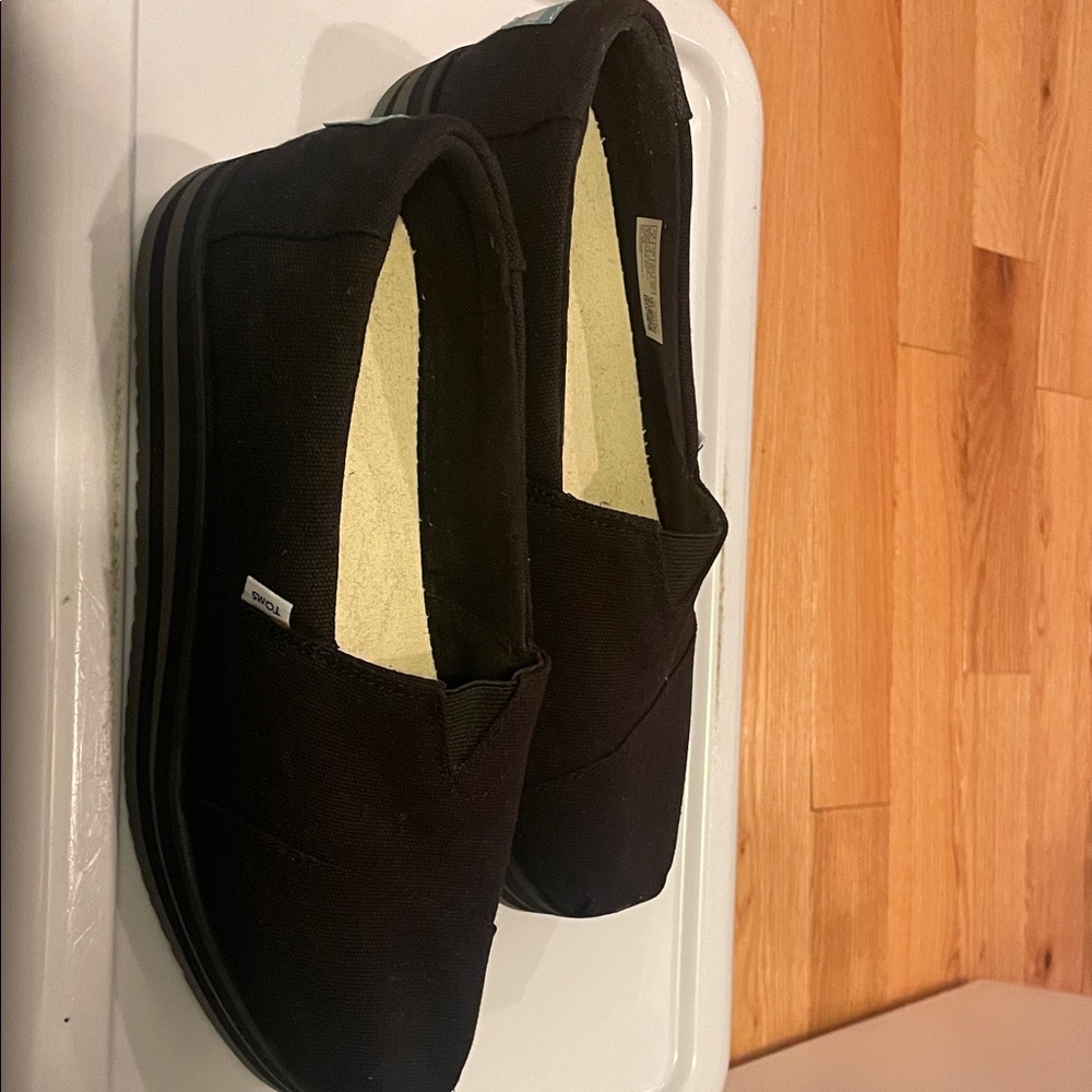 Toms Black Slip-On Shoes